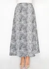 Yal New York Snake Print Skirt In Grey In Gray