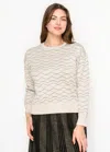 Yal New York Soft Cream Sweater With Zigzag Detail In White