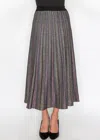 Yal New York Starlight Striped Knit Skirt In Black