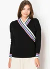 Yal New York Stripe Accent Sweater In Multi