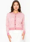 Yal New York Sunset Glow Buttoned Cardigan In Pink