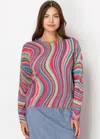 Yal New York Sunset Swirl Pullover In Pink