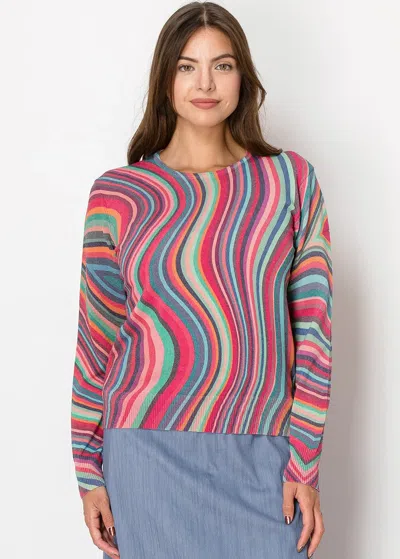 Yal New York Sunset Swirl Pullover In Pink