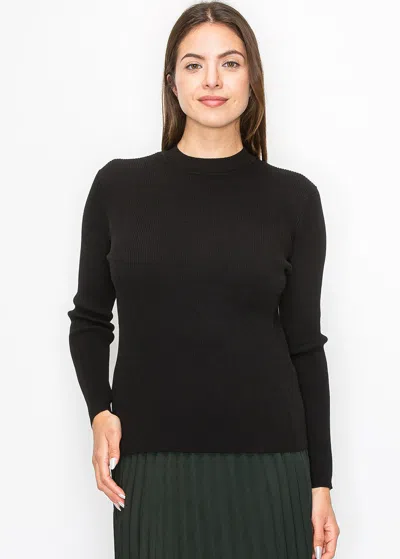 Yal New York Timeless Black Ribbed Sweater