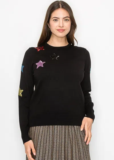 Yal New York Twinkling Stars Sweater In Black