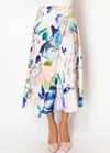 Yal New York Watercolor Wrap Midi Skirt In Purple