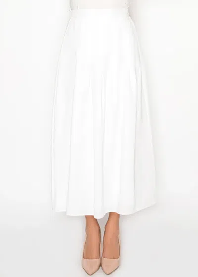 Yal New York Classic Full-length White Cotton Skirt