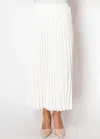 Yal New York White Pleated Skirt In White