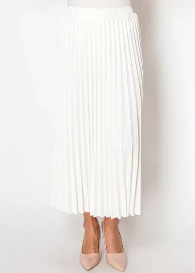 Yal New York White Pleated Skirt