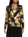 Yal New York Women's Abstract Foil Sweater In Multi