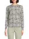 Yal New York Women's Floral Crewneck Sweater In Black