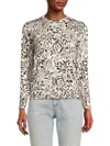 Yal New York Women's Floral Crewneck Sweater In Orange