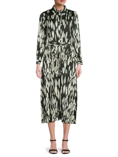 Yal New York Women's Floral Pleated Maxi Dress In Green