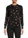 Yal New York Women's Floral Sweater In Black