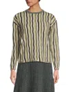 Yal New York Women's Wave Print Knit Sweater In Multi