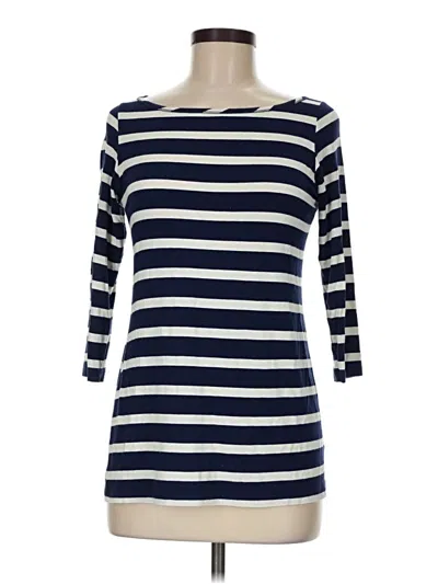 Pre-owned Yala 3/4 Sleeve Top Blue Boatneck Tops