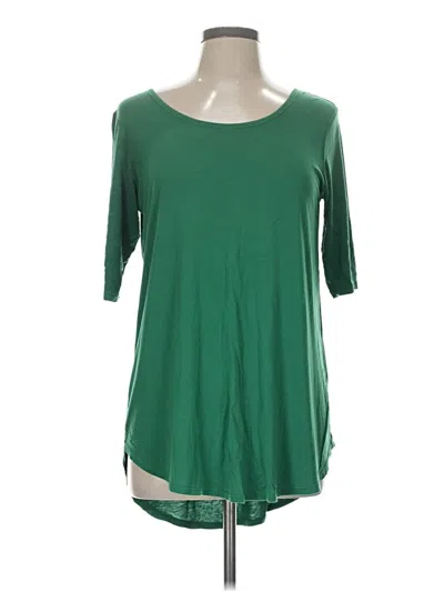 Pre-owned Yala 3/4 Sleeve Top Green Scoop Neck Tops