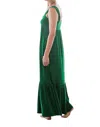 Yala Cleo Babydoll Bamboo Maxi Dress In Emerald In Green