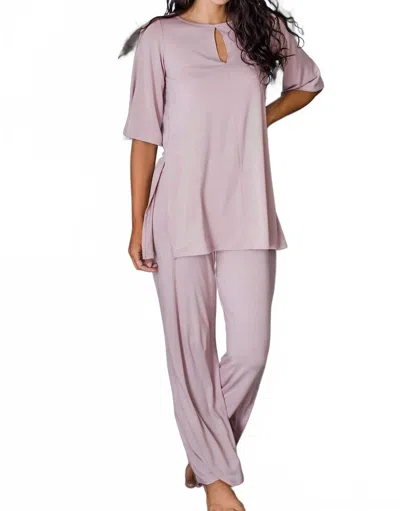 Yala Kat Lounge Bamboo Pajama Set In Lotus Pink