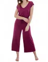 Yala Kiova V-neck Bamboo Jumpsuit In Boysenberry In Brown