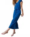 Yala Kiova V-neck Bamboo Jumpsuit In Lapis In Blue