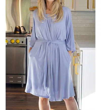 Yala Nina Elbow Sleeve Belted Bamboo Robe In Lavender In Purple