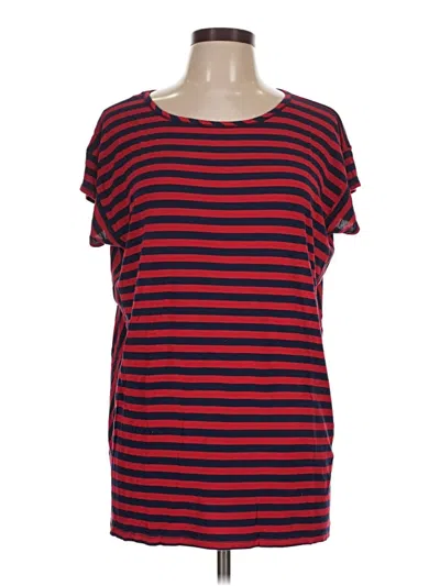 Pre-owned Yala Short Sleeve Top Red Boatneck Tops