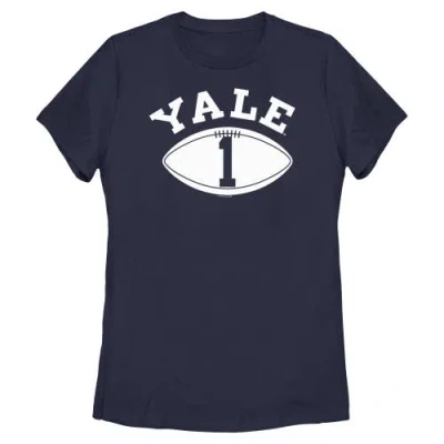 Yale University Football Number One  Graphic T-shirt In Blue