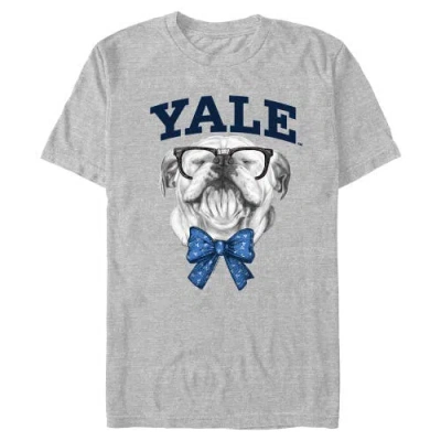 Yale University Handsome Dan Bow Tie  Graphic T-shirt In Gray
