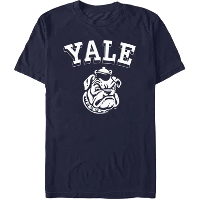 Yale University Handsome Dan Face  Graphic T-shirt In Blue