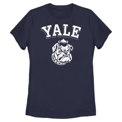 Yale University Handsome Dan Face  Graphic T-shirt In Blue