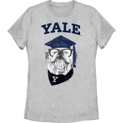 Yale University Handsome Dan Graduation  Graphic T-shirt In Gray