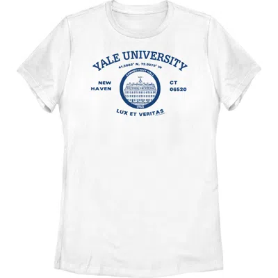 Yale University New Haven University Motto  Graphic T-shirt In White