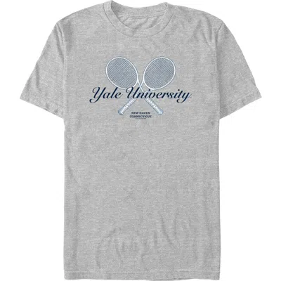 Yale University New Haven University Racket  Graphic T-shirt In Gray