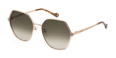 Yalea Sya101 Herta 033m Women's Sunglasses Gold Size 58