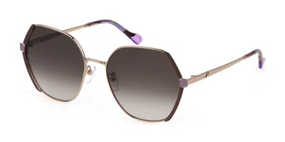 Yalea Sya101 Herta 08fe Women's Sunglasses Brown Size 58