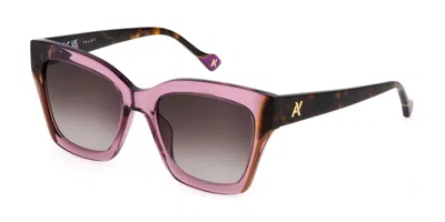Yalea Sya107v Emmanuelle 097t Women's Sunglasses Purple Size 53