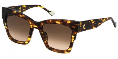 Yalea Sya120 Maria Luz 0743 Women's Sunglasses Tortoiseshell Size 52 In Brown