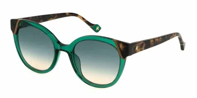 Yalea Sya123v Aisholpan 0998 Women's Sunglasses Green Size 52