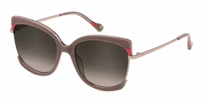 Yalea Sya126 Lubna 8fey Women's Sunglasses Brown Size 57