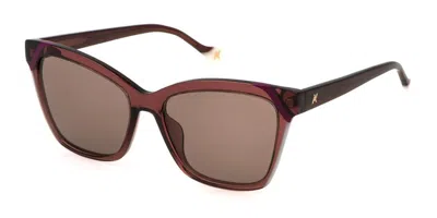 Yalea Sya144 Marie 0afd Women's Sunglasses Brown Size 55