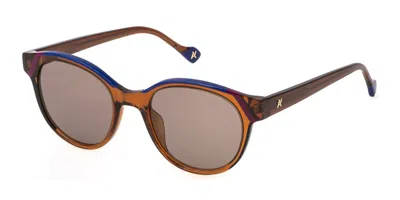 Yalea Sya145v Gae 06pq Women's Sunglasses Brown Size 51