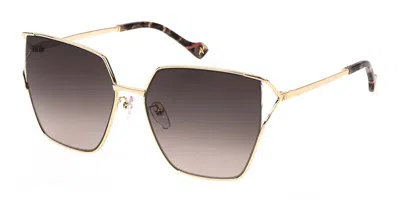 Yalea Sya147 Hayat 8fcy Women's Sunglasses Gold Size 61
