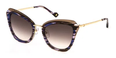 Yalea Sya148 Rada 0e66 Women's Sunglasses Purple Size 53 In Multi