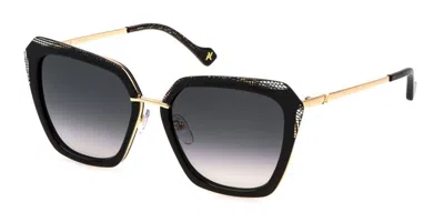 Yalea Sya149 Angela 0301 Women's Sunglasses Black Size 56 In Multi