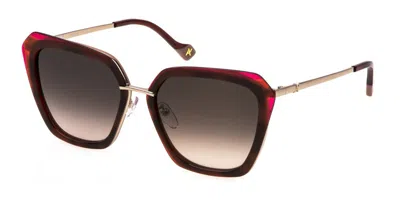 Yalea Sya149 Angela 0e59 Women's Sunglasses Red Size 56 In Multi