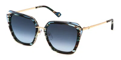 Yalea Sya149 Angela 309x Women's Sunglasses Blue Size 56