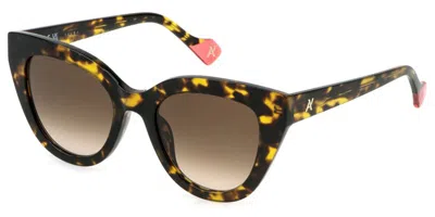 Yalea Sya150 Alda 0781 Women's Sunglasses Tortoiseshell Size 51 In Brown