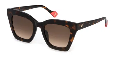 Yalea Sya151 Alicia 781y Women's Sunglasses Tortoiseshell Size 51 In Brown