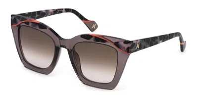 Yalea Sya151v Alicia 0830 Women's Sunglasses Grey Size 51